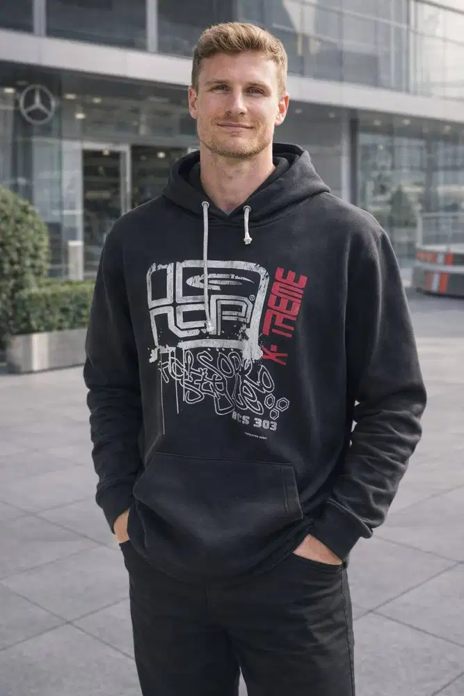 Jaket Hoodie Baju Atasan Pria Ukuran XL Warna Hitam