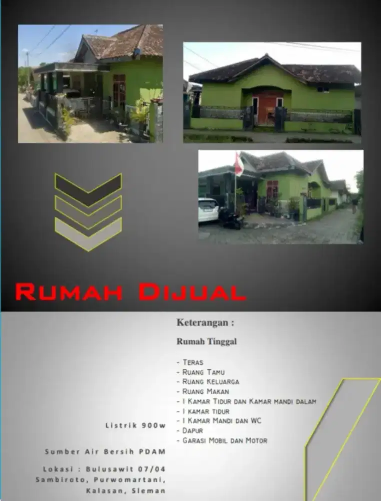 di jual cepat tanah full bangunan