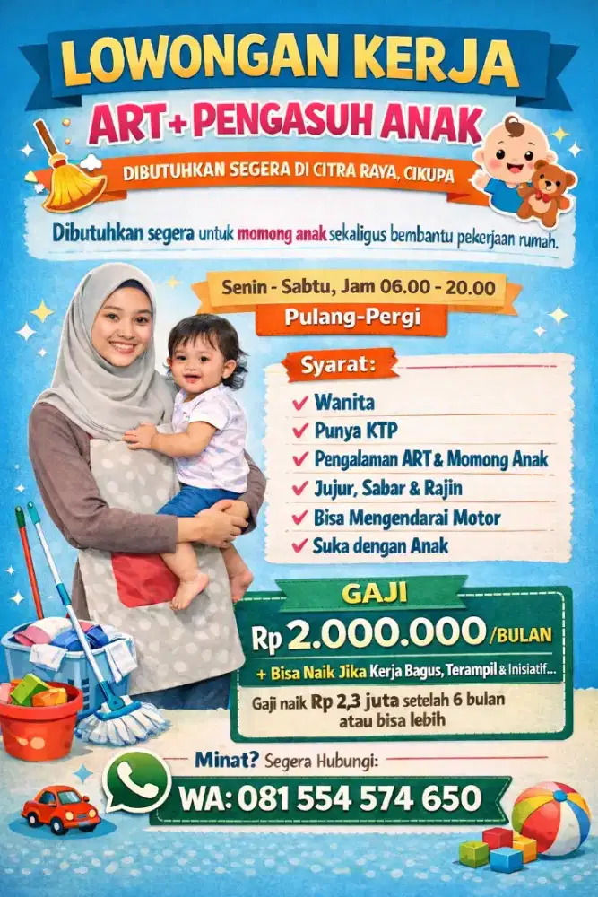 Lowongan ART dan Pengasuh Anak