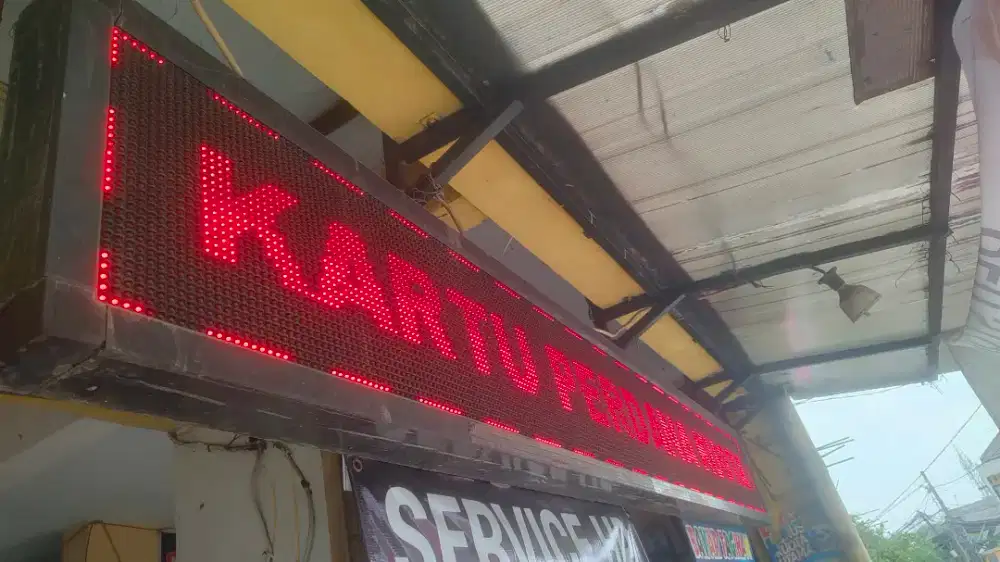 running text atau papan nama Ukuran Panjang 3Meter Tinggi 40CM