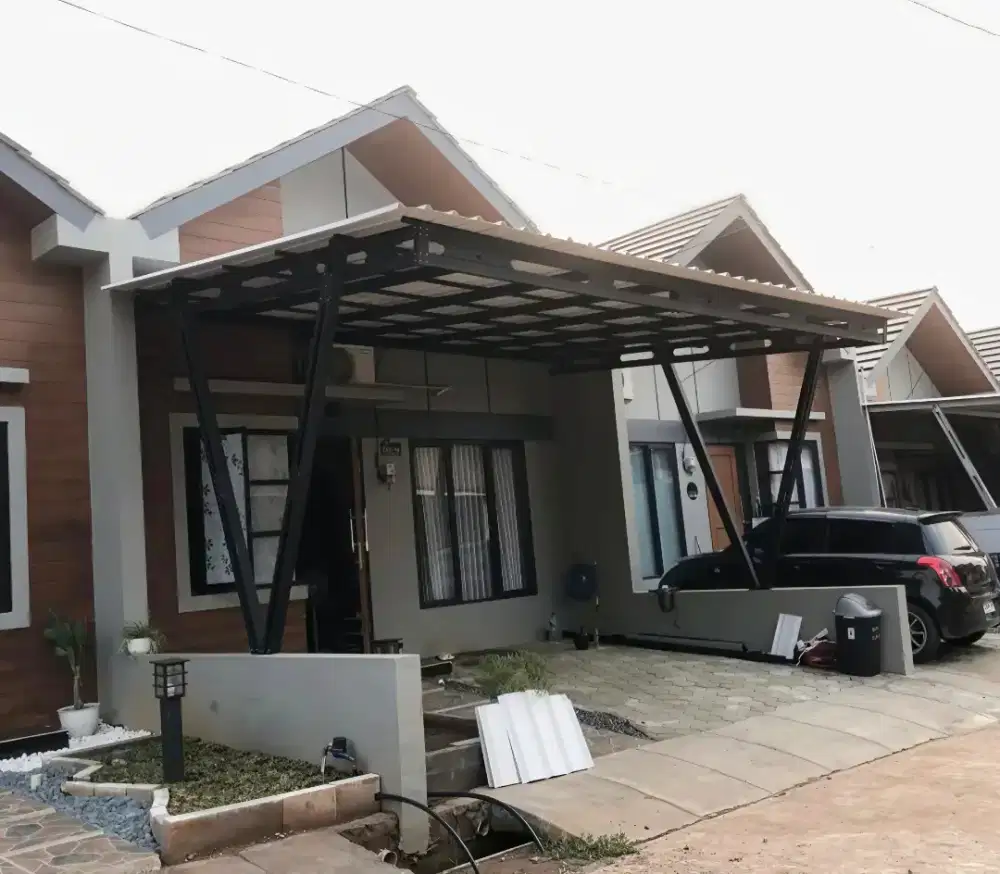 Kanopi baja ringan dan garasi