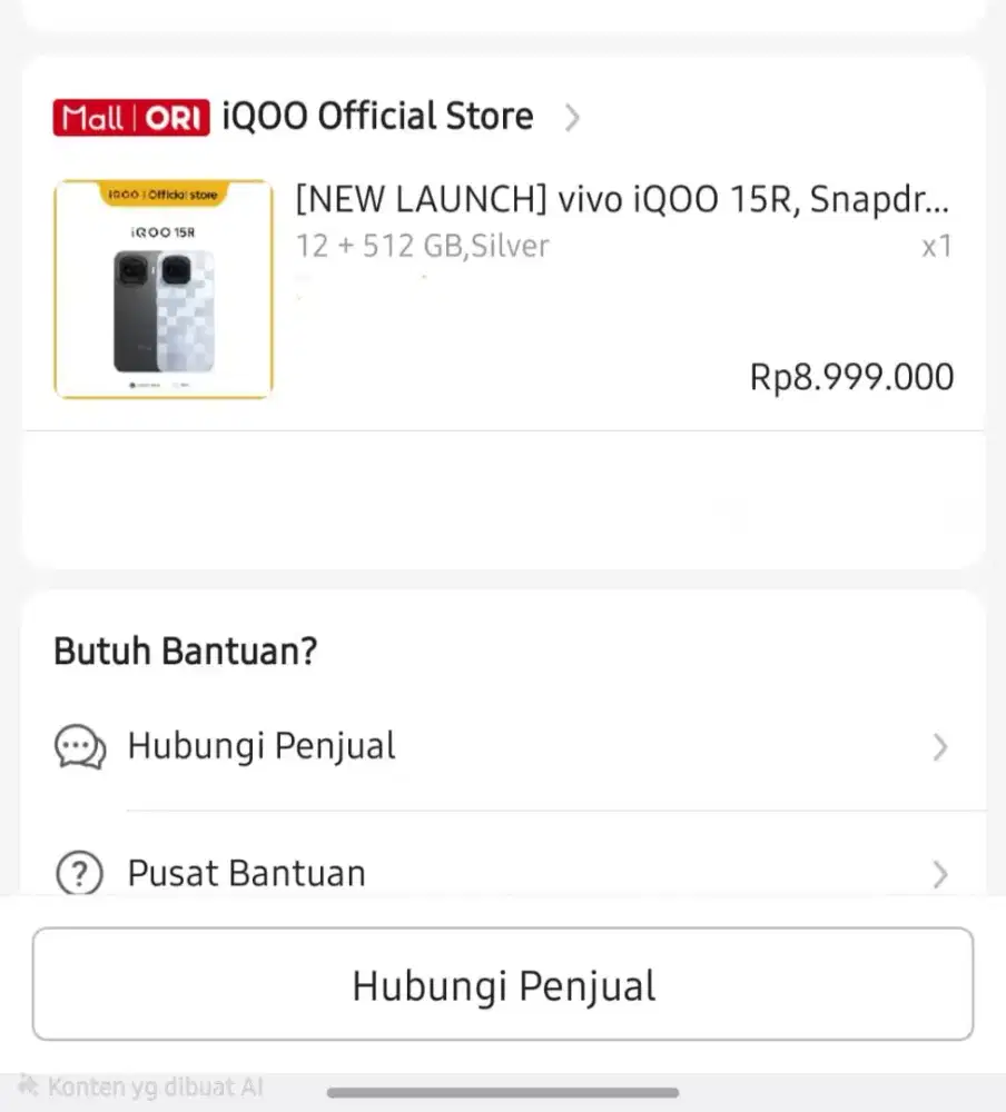 IQOO 15r 12/512 (PUTIH) SEGEL