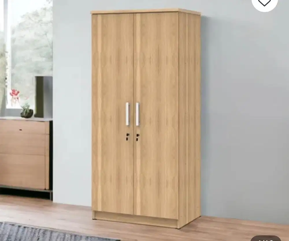 JUAL LEMARI PAKAIAN 2 PINTU BAHAN KAYU MDF