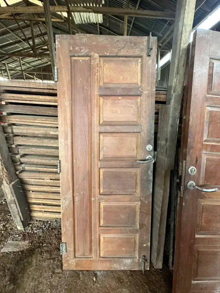 Pintu kayu jati asli single door