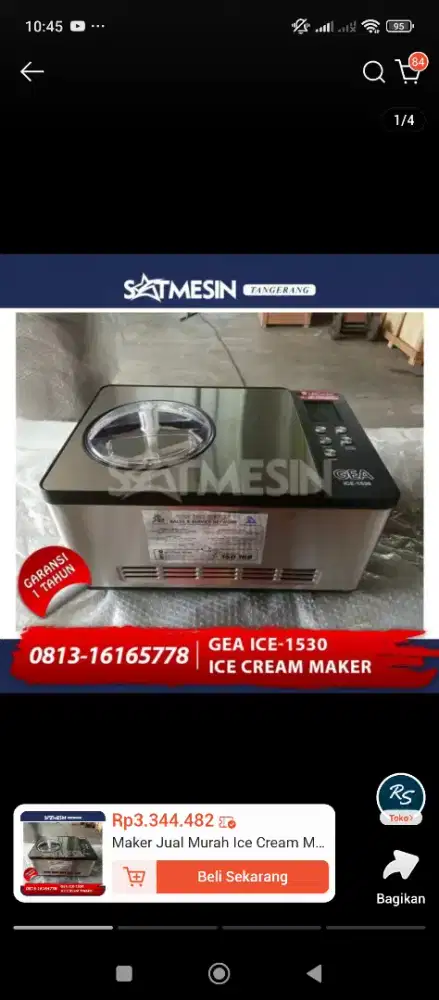 MESIN ICE CREAM GEA ICE-1530 | PRAKTIS & AUTO