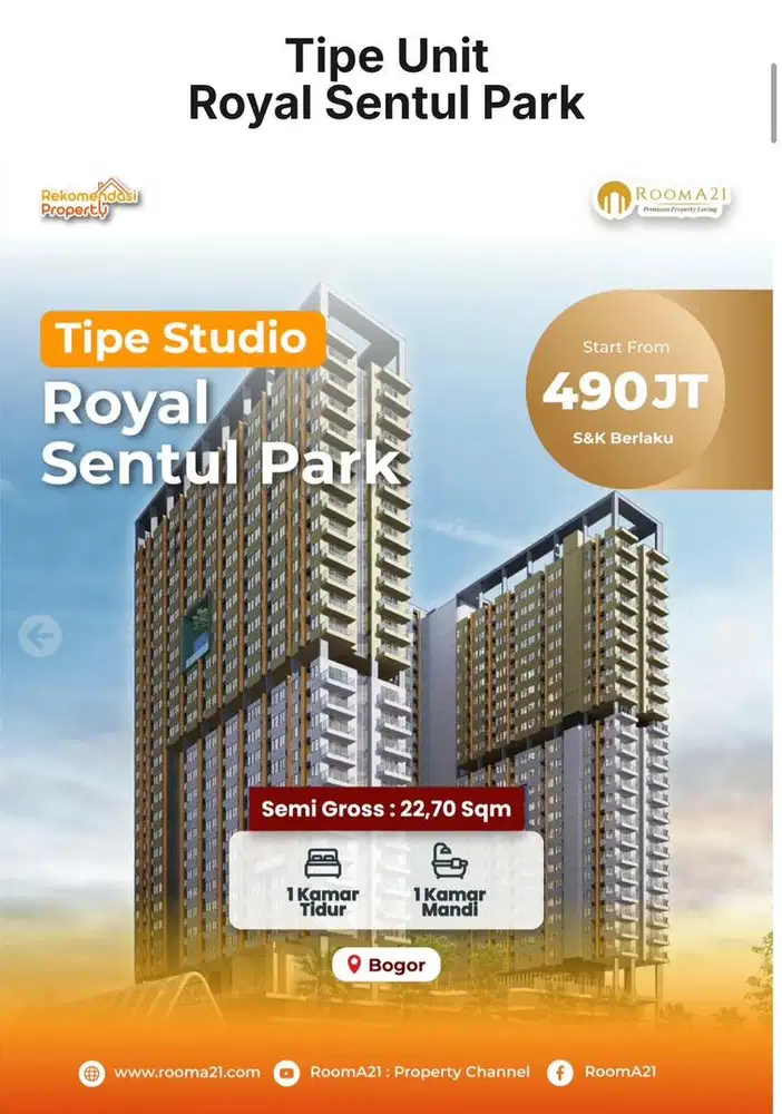 JUAL CEPAT Apartemen Royal Sentul Park