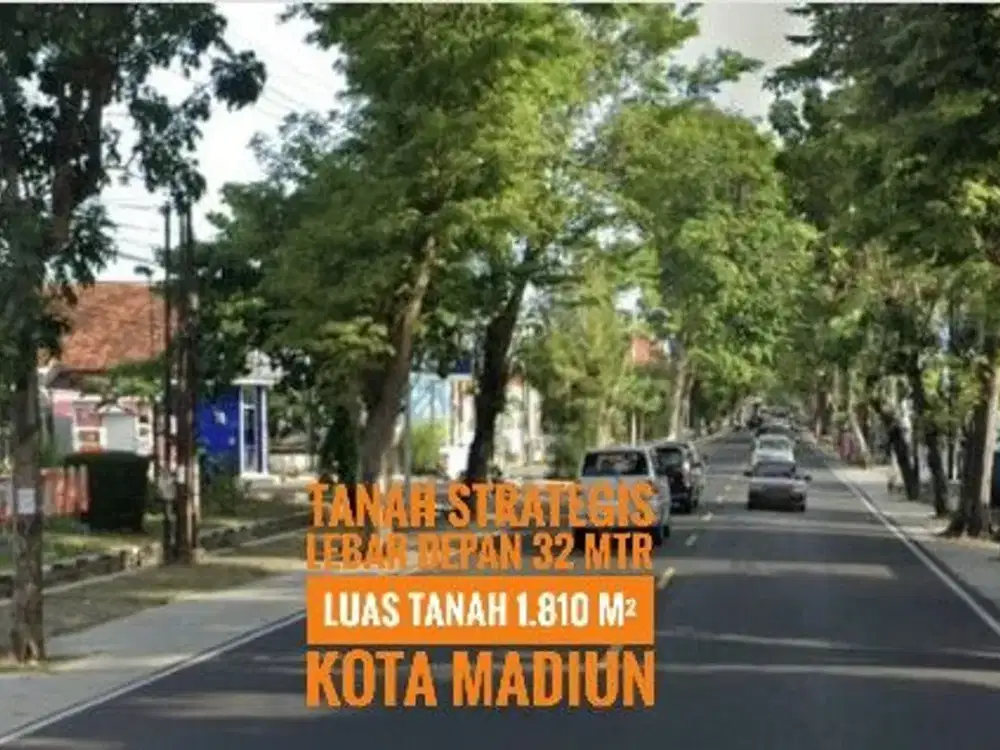AD// Tanah Pekarangan LD 32 mtr, Mayjen Panjaitan KOTA MADIUN Lokasi Istimewa