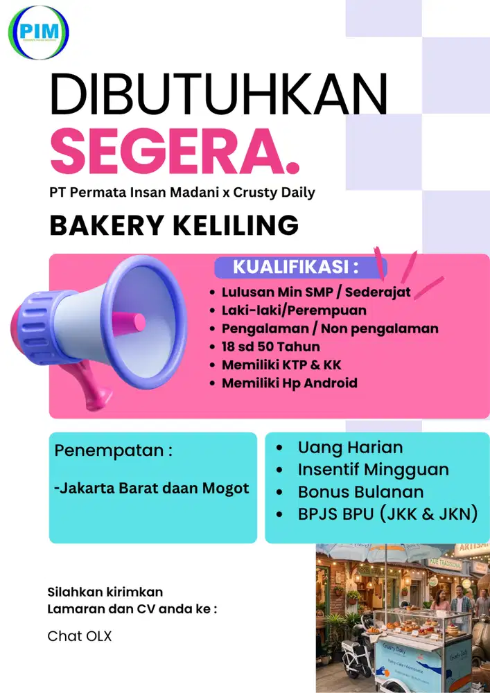 LOWONGAN KERJA BAKERY KELILING