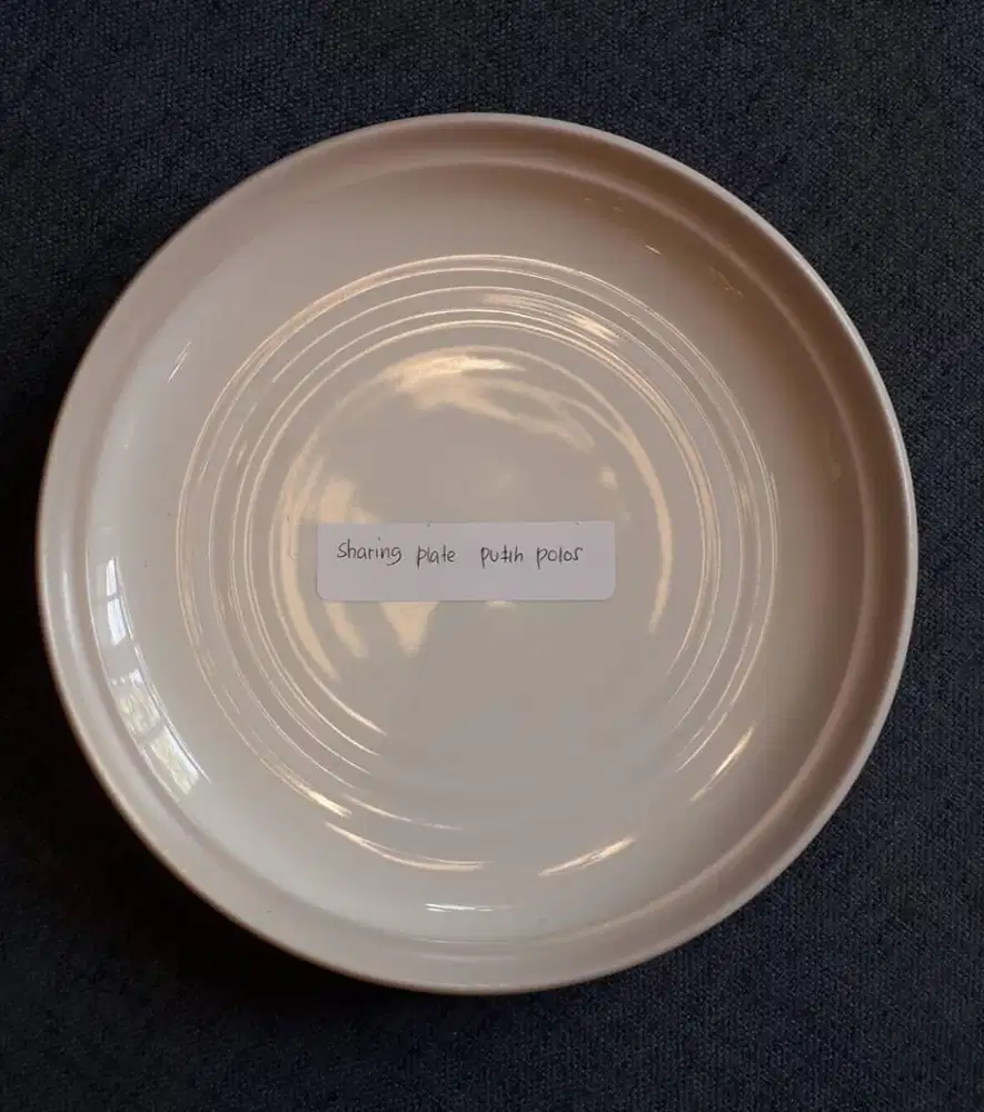 piring sharing plate putih polos
