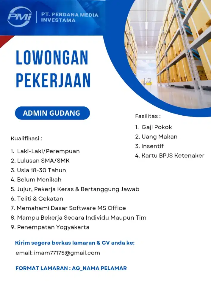 PENJAGA KONTER, TEHNISI HP, ADMIN GUDANG