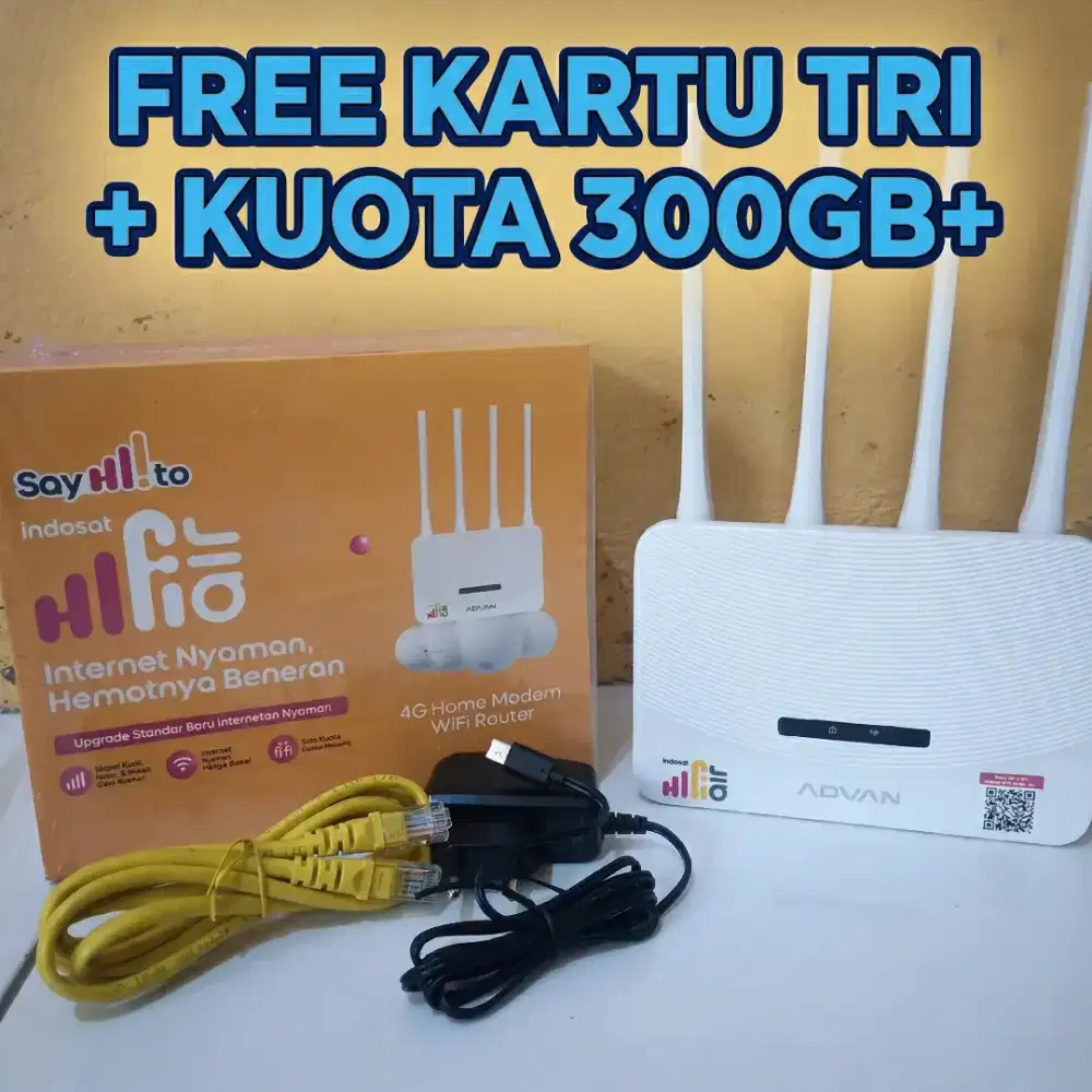 Modem 4G wifi Advan V1 pro + Kartu tri Hifi Air kuota 300GB mifi