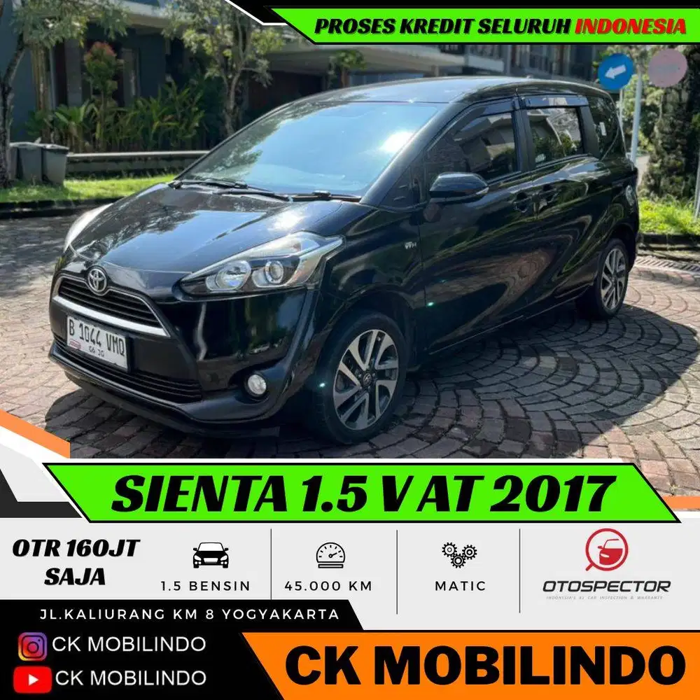 Toyota Sienta V Matic 2017 ANTIK RAWATAN DP Minim Kredit Murah