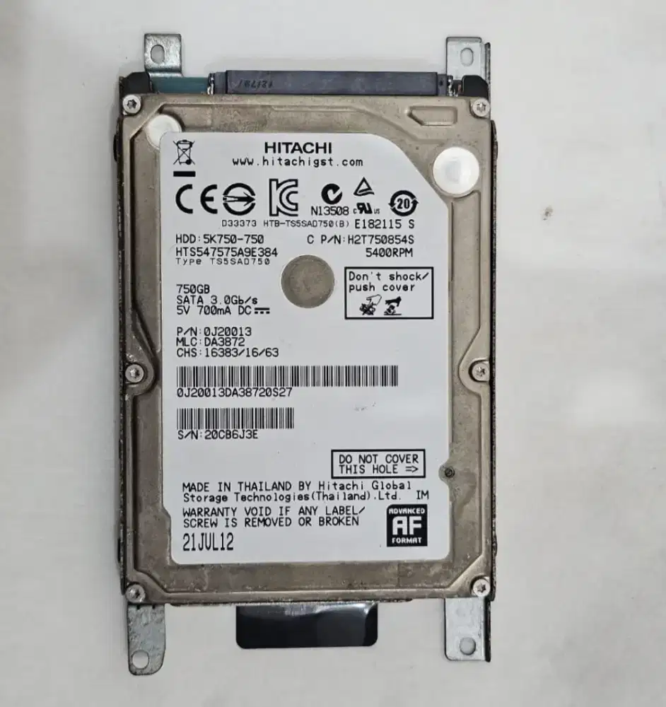 Hardisc 750GB SATA Hitachi copotan