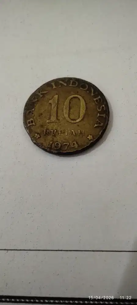 uang koin 10 rupiah 1974