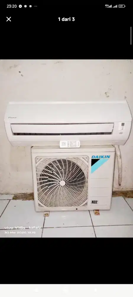 Jual AC Daikin 1/2 PK , normal , mulus + pasang