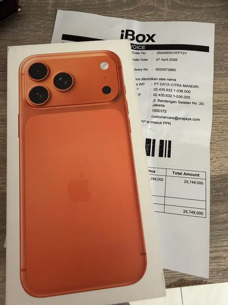 Iphone 17 promax cosmic orange 256GB IBOX