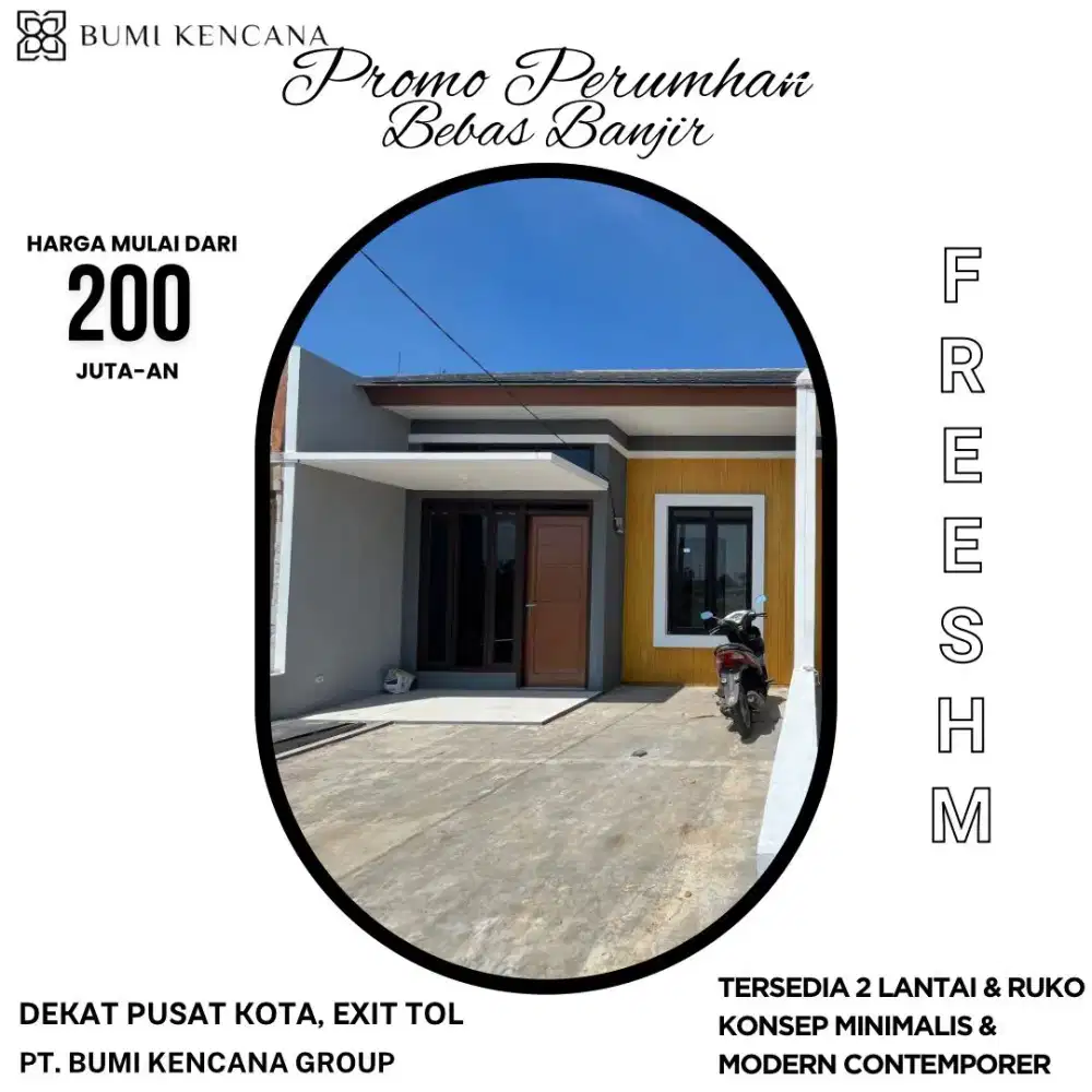 Jual rumah minimalis modren dekat tol sumarecon