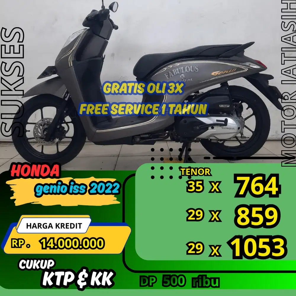 HONDA GENIO ISS 2022 ANGSURAN TERMURAH SYRT KTP&KK(SUKSESMOTOR)