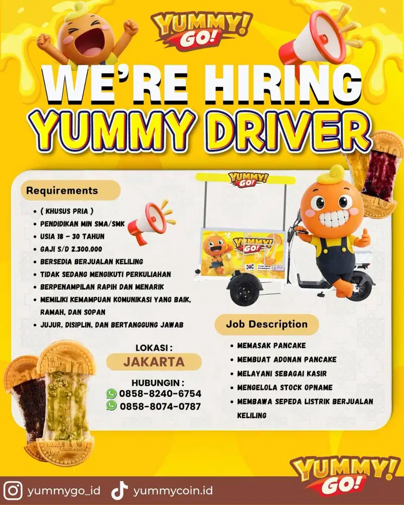 STAFF RIDER YUMMY GO JAKARTA SELATAN