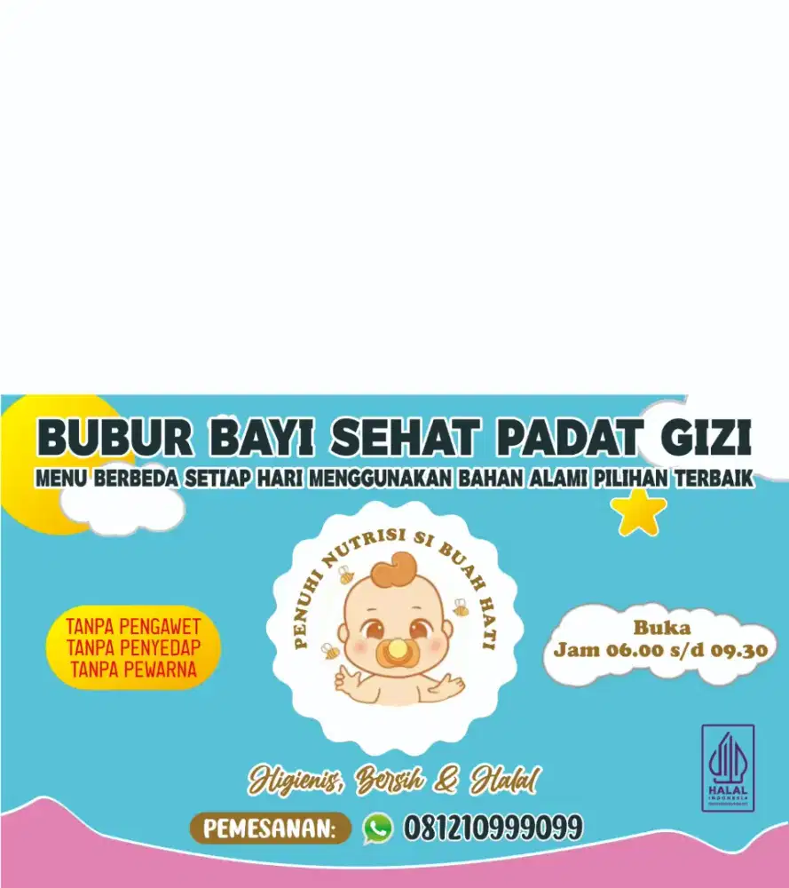 Bubur Bayi umur 6 bulan ke atas