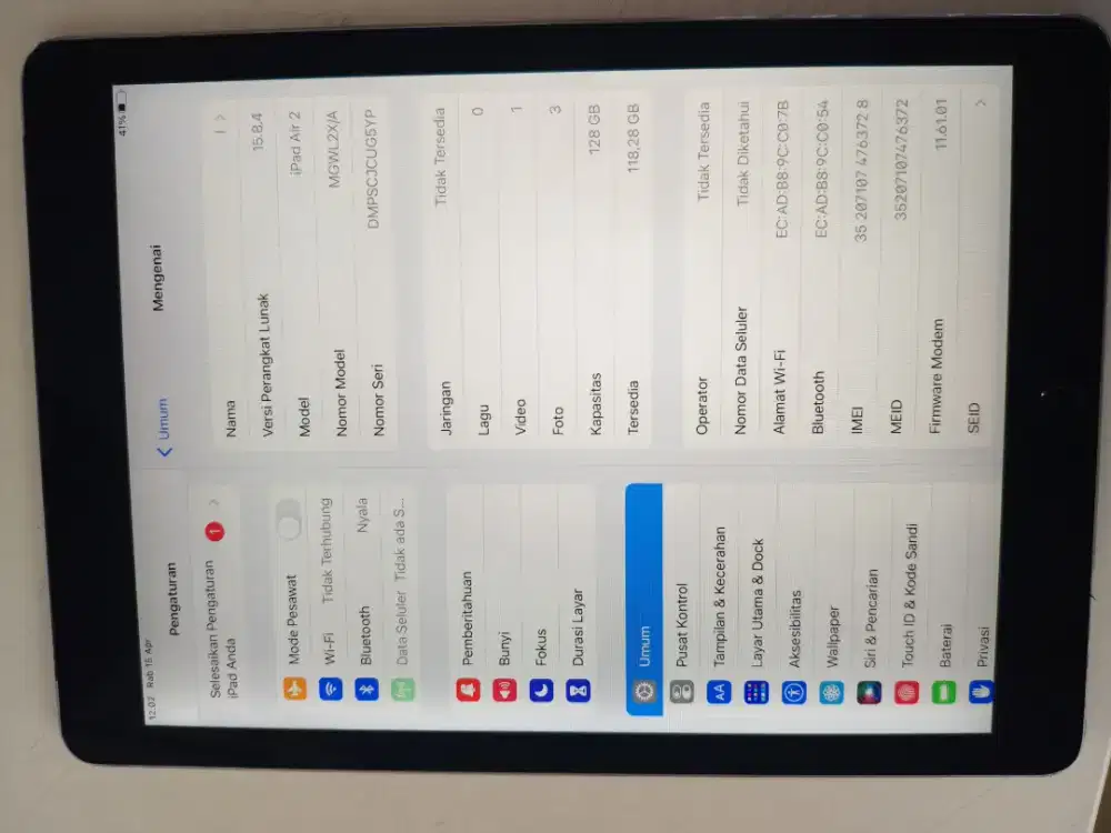iPad air 2 128GB seluler