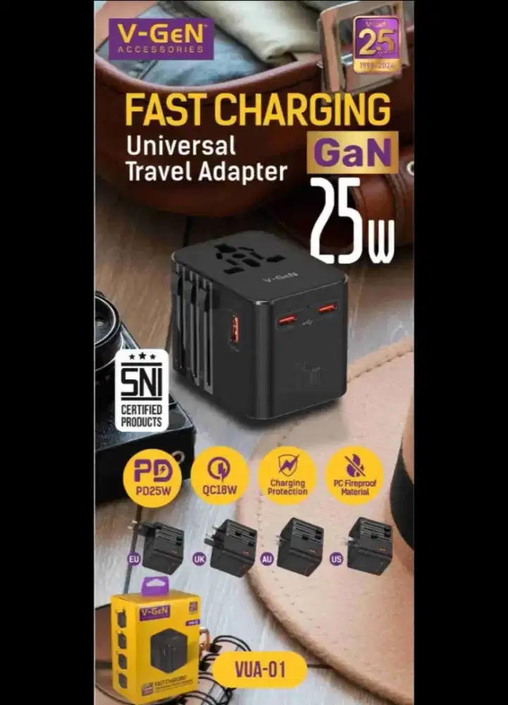 V-Gen travel charger VTC2-37