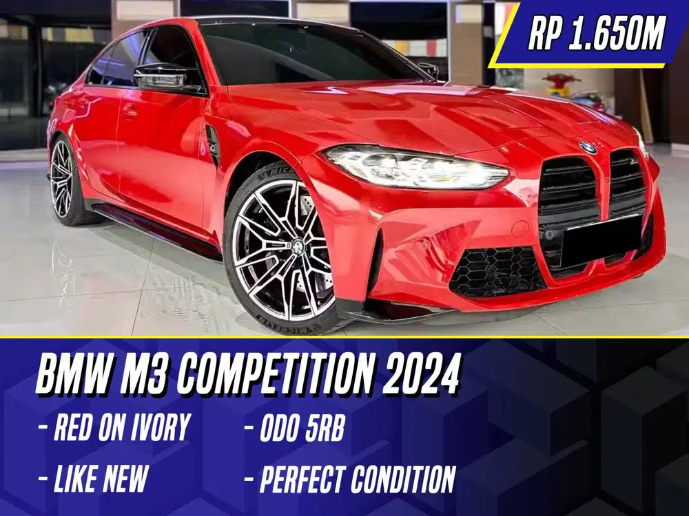 BMW M3 Competition 2024 NIK 2023 Red on Ivory Merah M3C M 3 C Comp