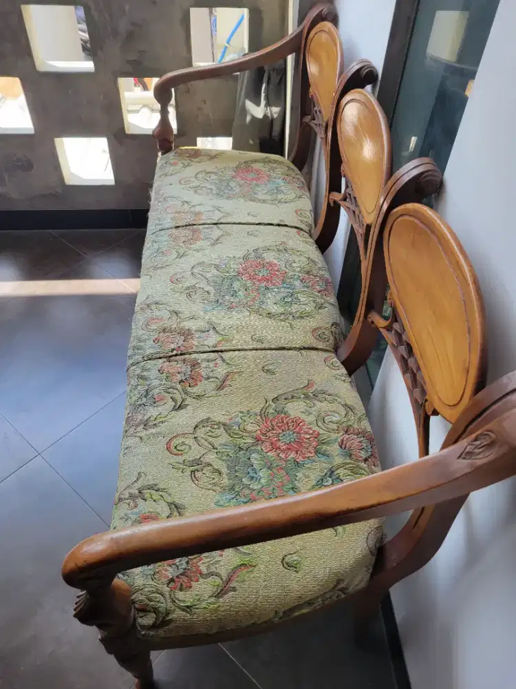 KURSI JATI 3 KECIL 1 PANJANG