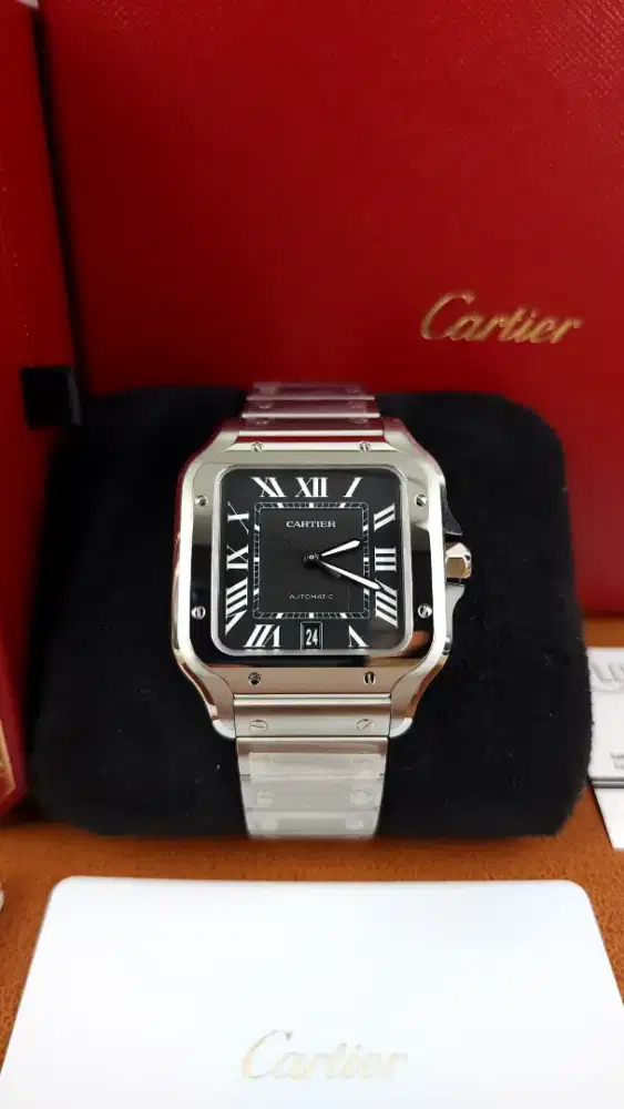 Cartier Santos Large Black Dial BNIB2026