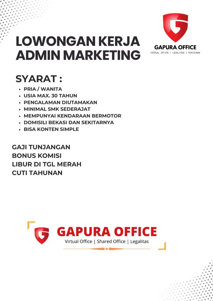 Loker Admin Marketing