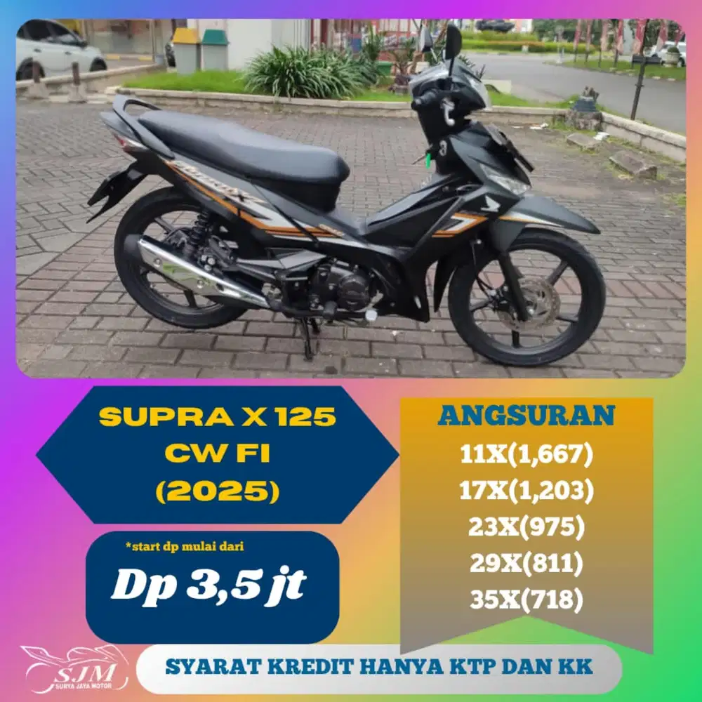Supra X 125 Fi 2025 (Nik24) Pajak Panjang