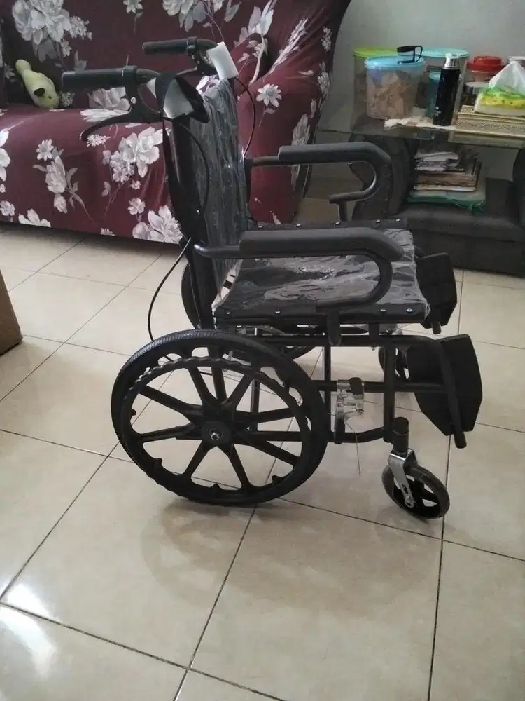 Kursi Roda 20inch Full Baring Hidrolik Lipat Portable