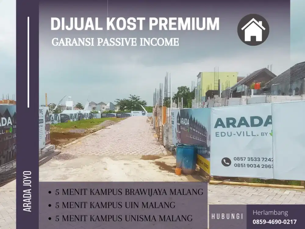 5 Menit Kampus UIN Malang Passive Income Ratusan Juta Setahun SHM Split Kost Dijual