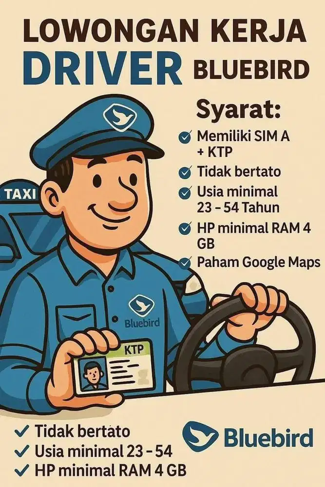 Driver taksi blue bird