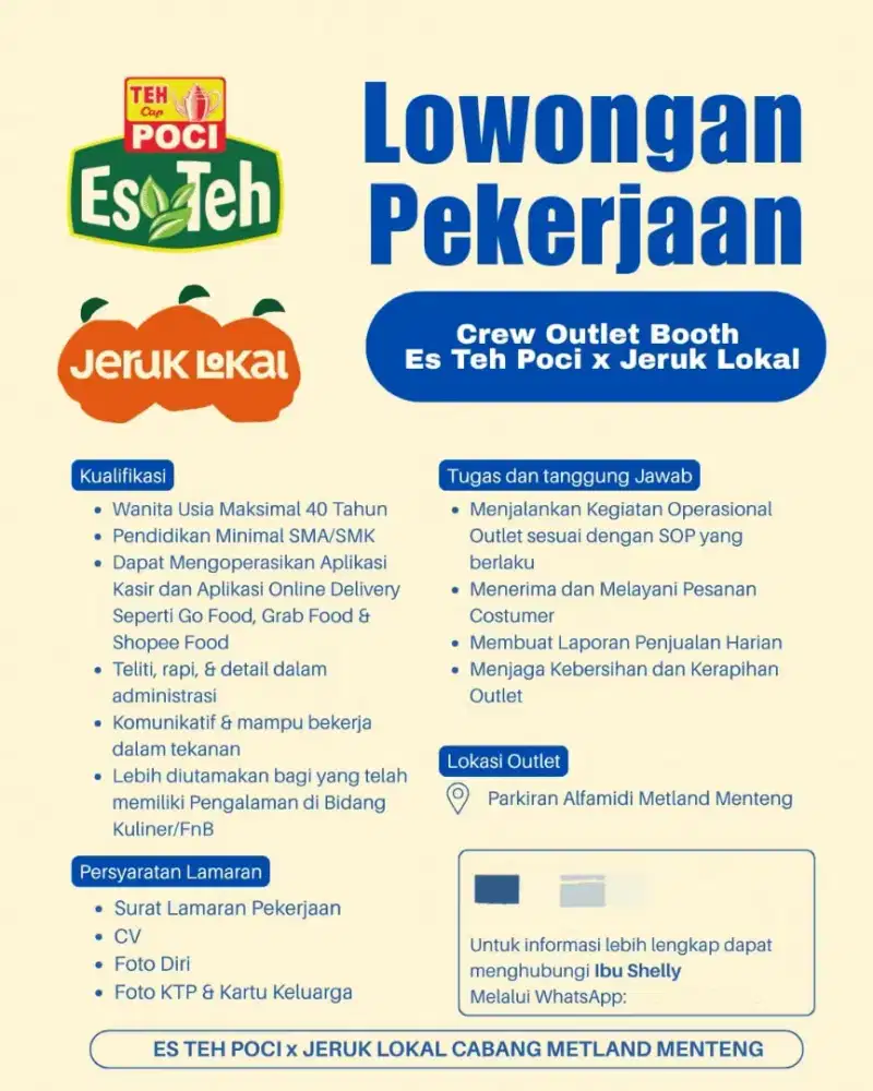 Crew Outlet Es Teh Poci Metland Menteng