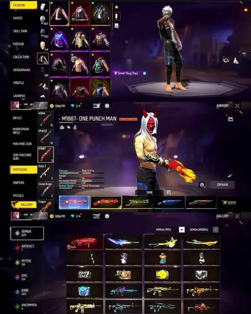 akun ff Ready jual akun ff 100% Real Asli Aman dan Terpercaya