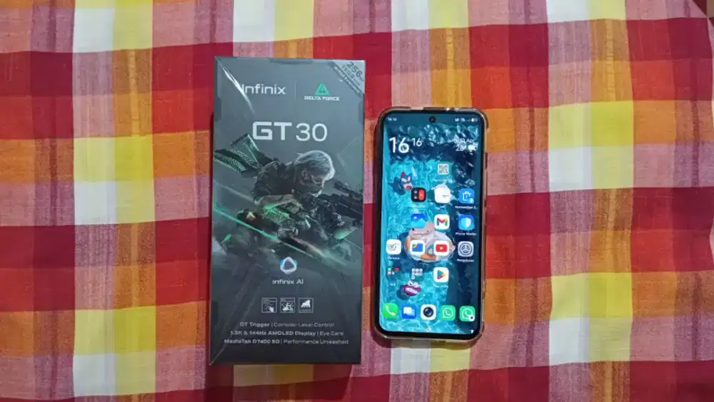INFINIX GT 30 5G PULSE GREEN BEKAS LIKE NEW FULLSET