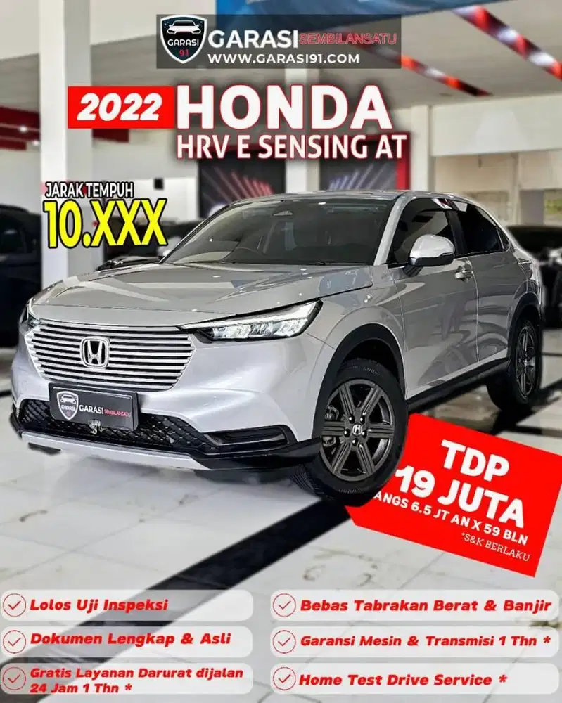 ‼️TDP 19 JT‼️Honda HRV E Sensing CVT 2022
