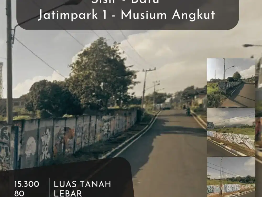 Tanah dijual di Batu Lt1,5ha poros aspal dekat musium angkut JP1 Agrowisata