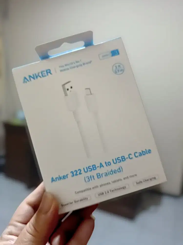 [Baru Segel] ANKER Kabel Type C 3ft Fast Charging Garansi Resmi PUTIH