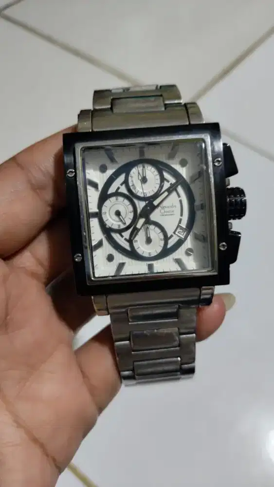 Jam tangan Rantai  besi crono. Alexsader ceriste