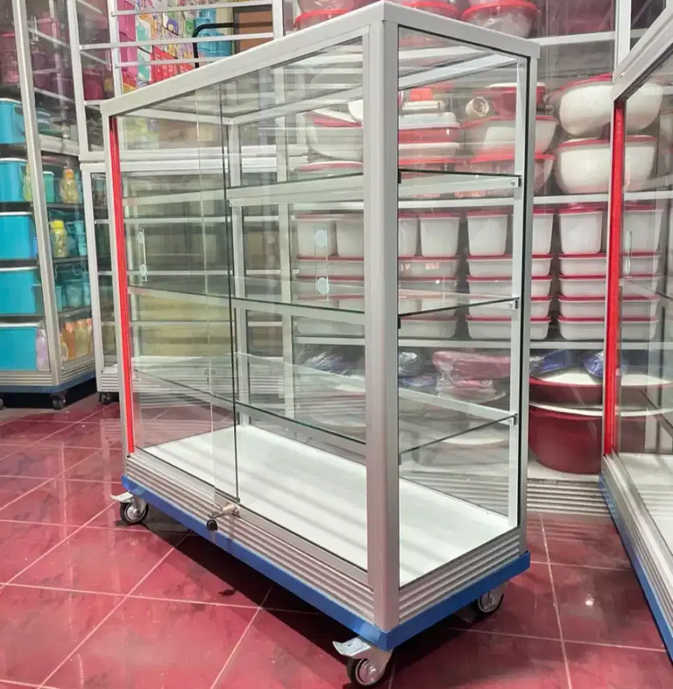 Etalase Warung 1 Meter Sudah Pakai RODA