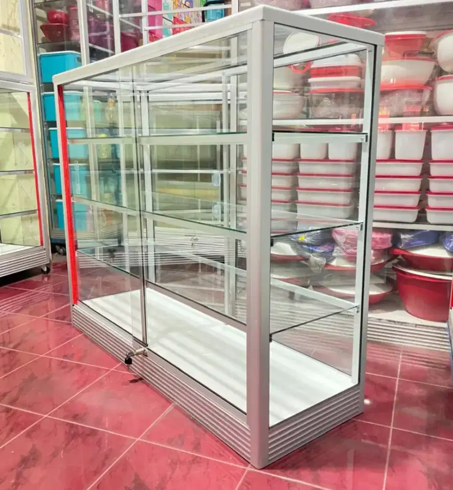 Etalase Baru 1,2M×1M Kaca Full 5mm