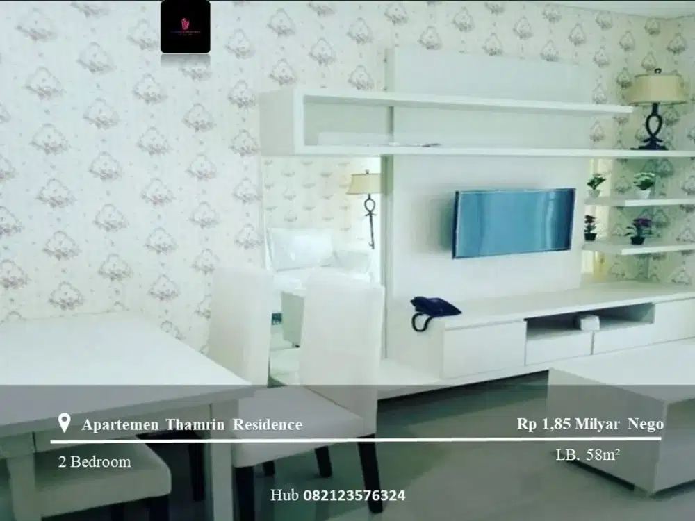 Dijual Apartement Thamrin Residence Mid Floor 2BR Full Furnished