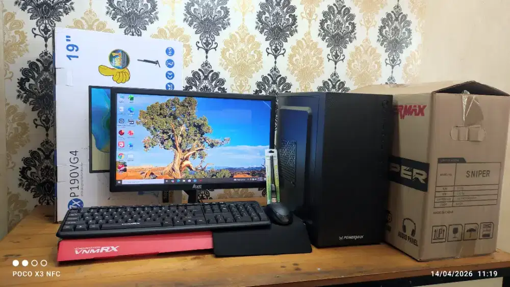 PC BARU SPEK OFFICE CORE I3 GEN-4130, LED 19 INC GARANSI 1 TAHUN