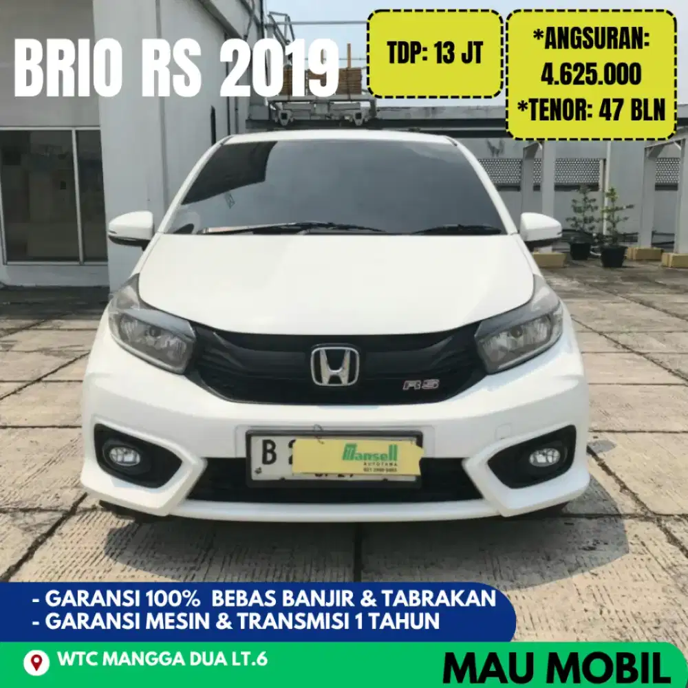 TDP 13JT KM 45rb, Brio RS 2018/2019/2020 Putih