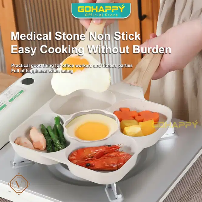 Panci Wajan Telur Pancake Omelette 5 Lubang Valry Grill Pan Nonstick