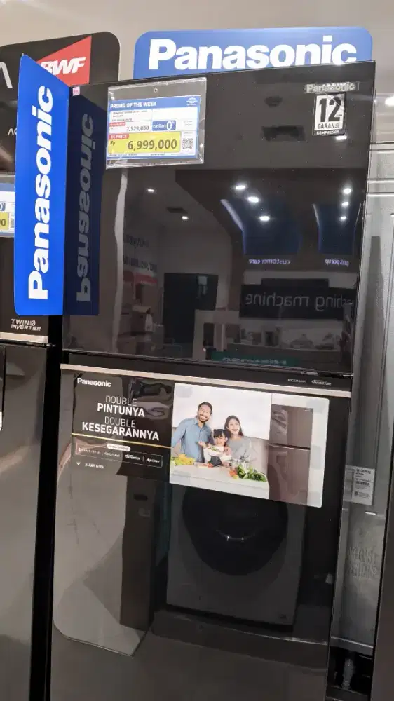 PANASONIC REFRIGERATOR 2 DOOR 324L BLACK