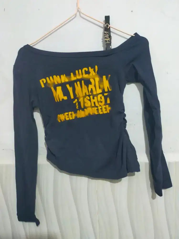 PL Atasan Lengan Panjang Wanita Navy