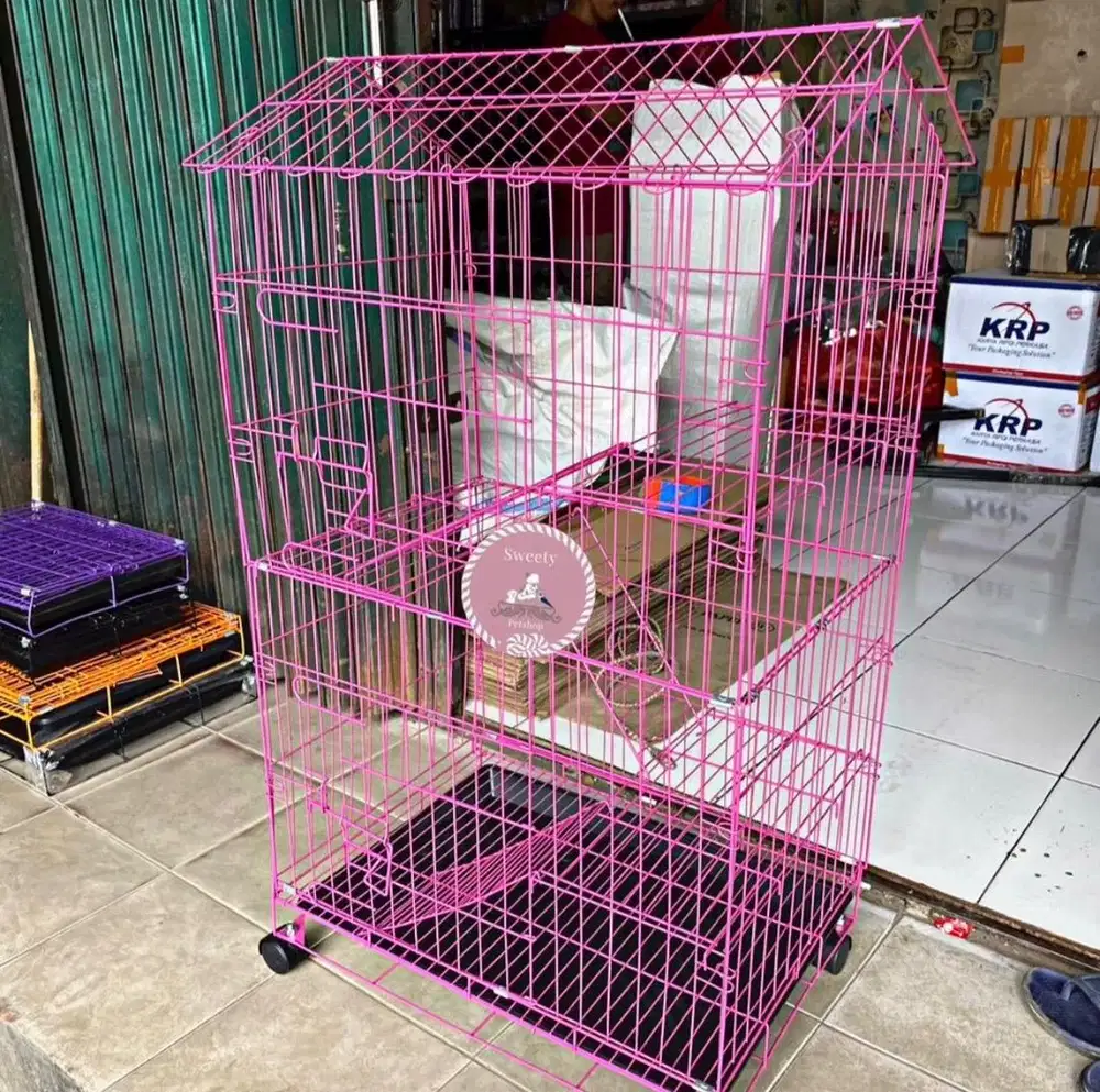Kandang Kucing 3 lantai jarang dipakai